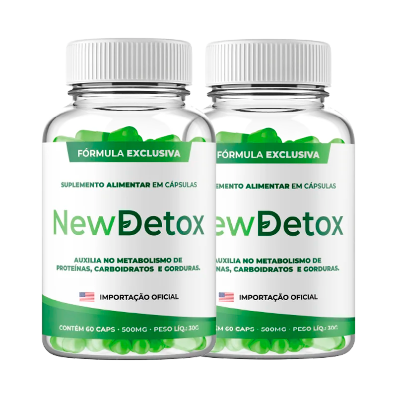 New Detox – Kit 2 Potes do Suplemento Natural para Desintoxicaçã