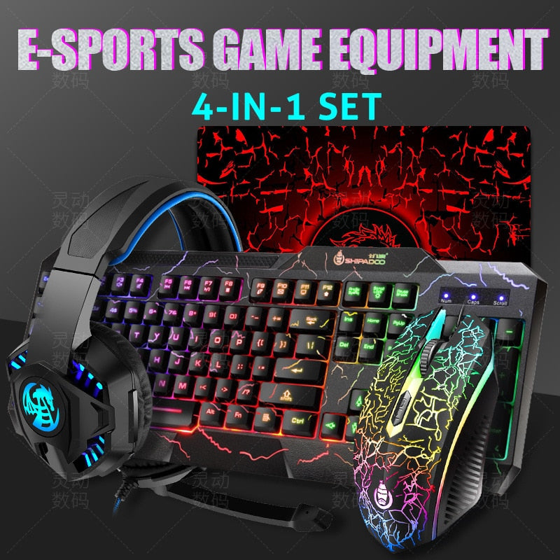 Gamer Mouse RGB LED Backlit Gamer Keyboards USB Wired Keyboard for Game PC Laptop Computer Teclado Gamer