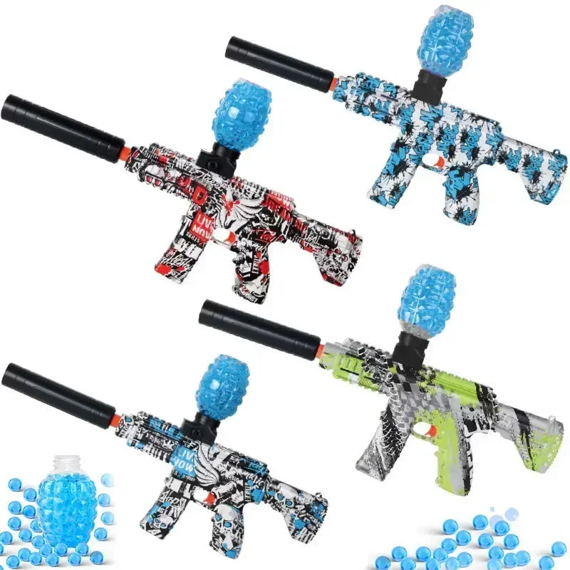 Pistola Elétrica de Brinquedo AquaStrike com Disparo Contínuo de Balas de gel  d'Água 💦 - Aventura ao Ar Livre com 10.000 Bolinhas de Gel 🎯