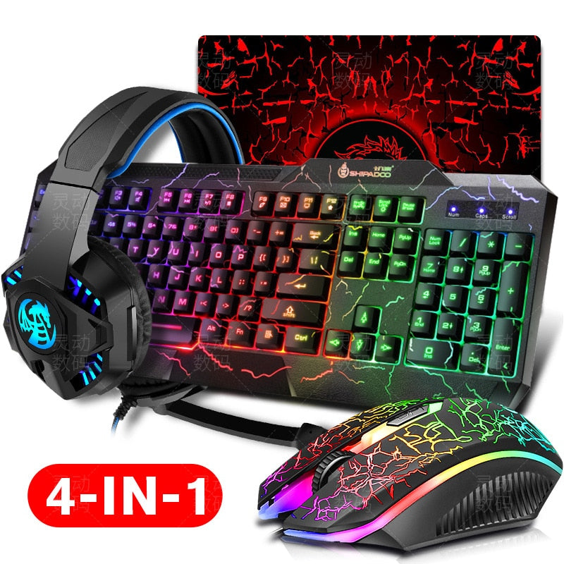 Gamer Mouse RGB LED Backlit Gamer Keyboards USB Wired Keyboard for Game PC Laptop Computer Teclado Gamer