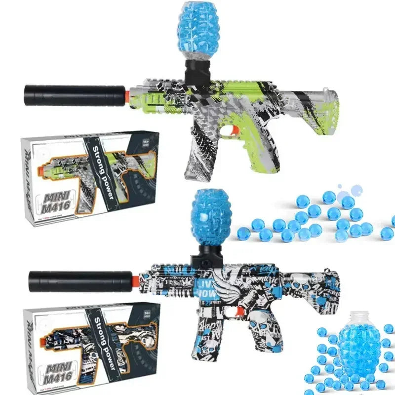 Pistola Elétrica de Brinquedo AquaStrike com Disparo Contínuo de Balas de gel  d'Água 💦 - Aventura ao Ar Livre com 10.000 Bolinhas de Gel 🎯