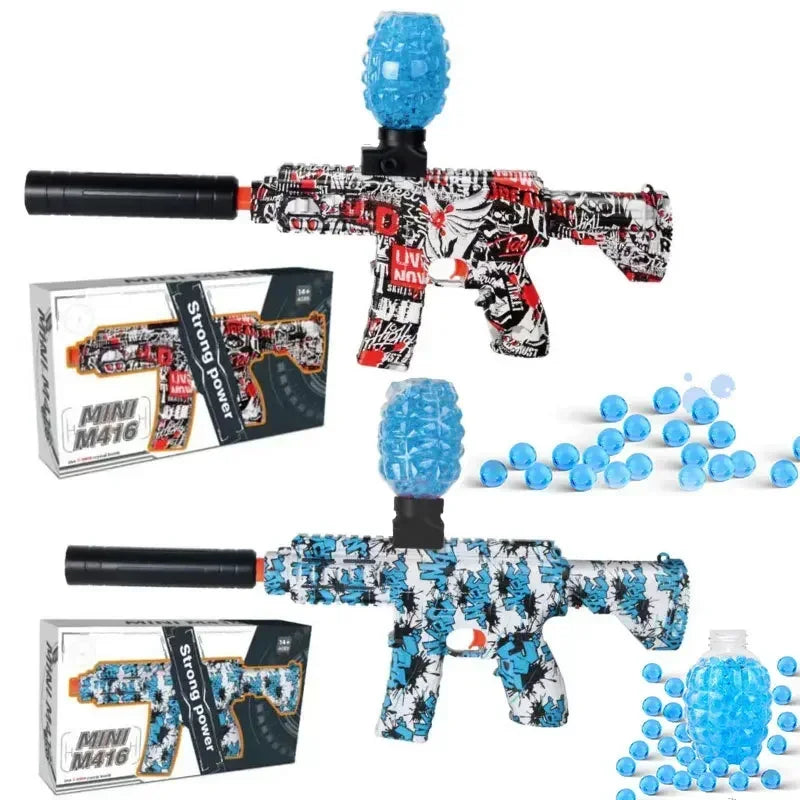 Pistola Elétrica de Brinquedo AquaStrike com Disparo Contínuo de Balas de gel  d'Água 💦 - Aventura ao Ar Livre com 10.000 Bolinhas de Gel 🎯