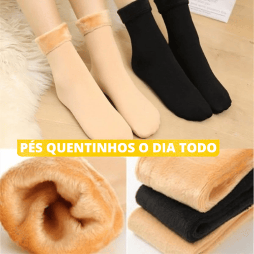 Meia Térmica Nuvem Premium - Pague 3 Leve 5 *Especial Inverno*