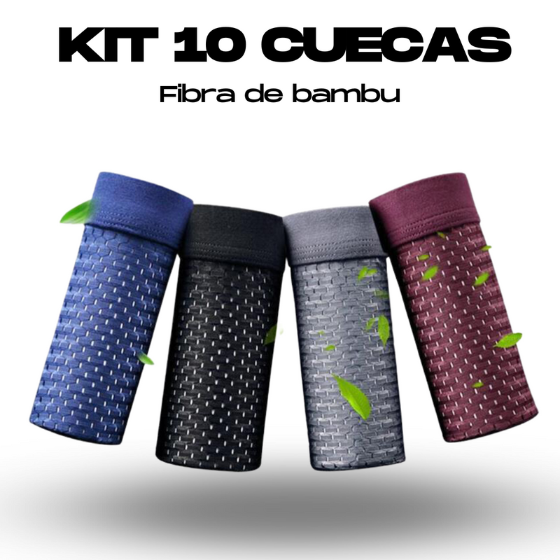 Kit 10 Cuecas de Fibra de Bambu Sky Hero - Pague 5 e leve 10 